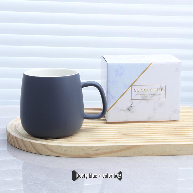 Morandi Grey Blue Ceramic Mug