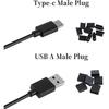Bewudy 40 PCS 5 Types USB Anti Dust Cover Plugs, USB Type-C Dust Stopper, USB Dust Port Cover Plugs, Silicone USB Port Protector for USB A Female &