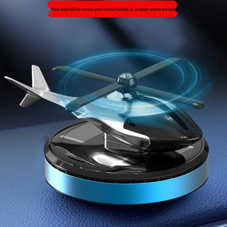 Solar-Powered Airplane Car Perfume - Innovative Men's Car Ornament for Center Console