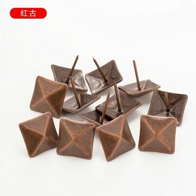 

50pcs Decorative square nail, big head nail, round head nail, diamond shaped square nail, antique copper door nail