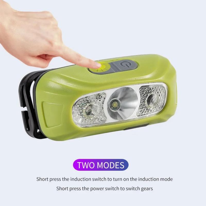 Portable Mini Sensor Headlamp LED Strong USB Rechargeable Head Light Flashlight Night Fishing Camping Headlights Front Lantern