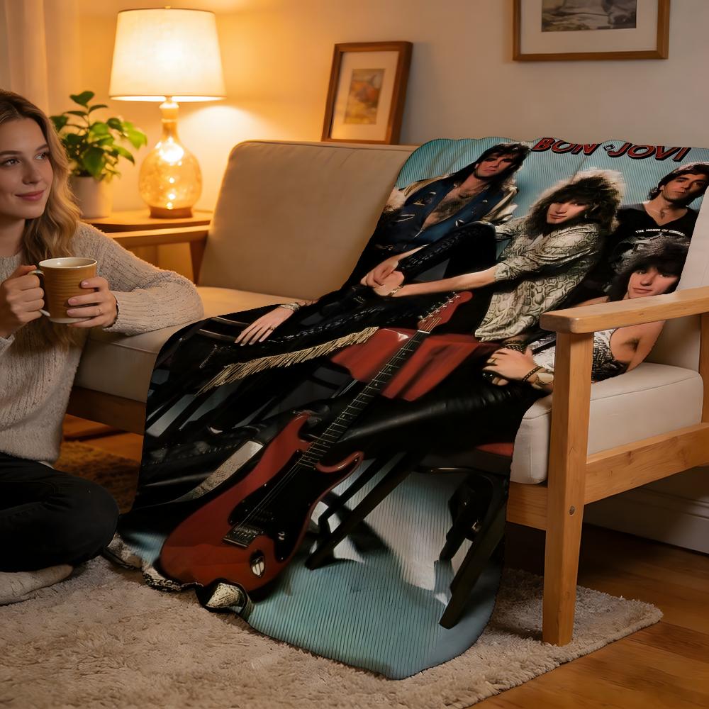 Coperta corta in peluche ad alta densità Bon Jovi Morbida per Divano Stanza con Aria Condizionata.