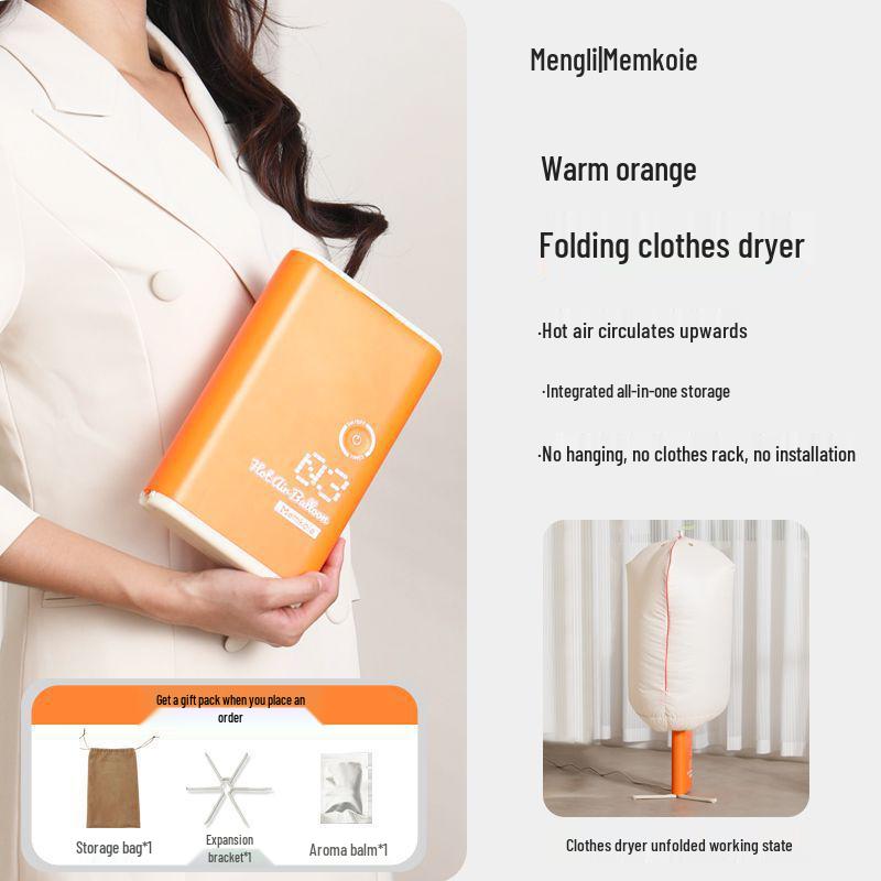 

Mengli Portable Folding Clothes Dryer for Travel, Home, and Dorm - Sterilizes and Disinfects Underwear and Small Clothing Items