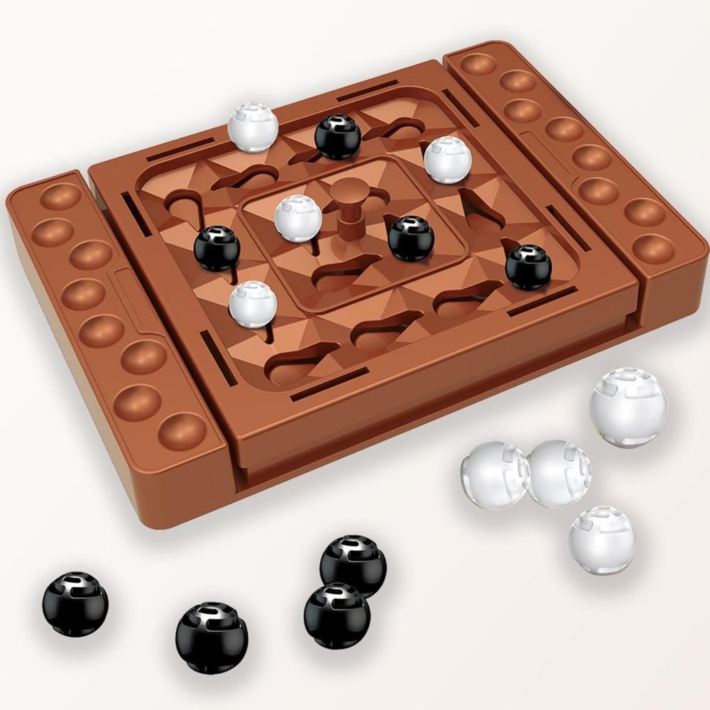 Orbital Logic Strategy Board Game, Family Four in a Row Chess Game Track Moves for 2-Player