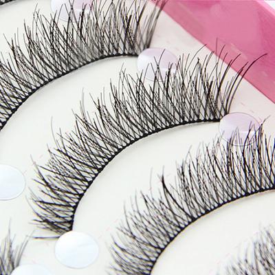 10 Pairs Natural Cross Elongated Eye Lashes Wedding Party Makeup FALSE Eyelashes