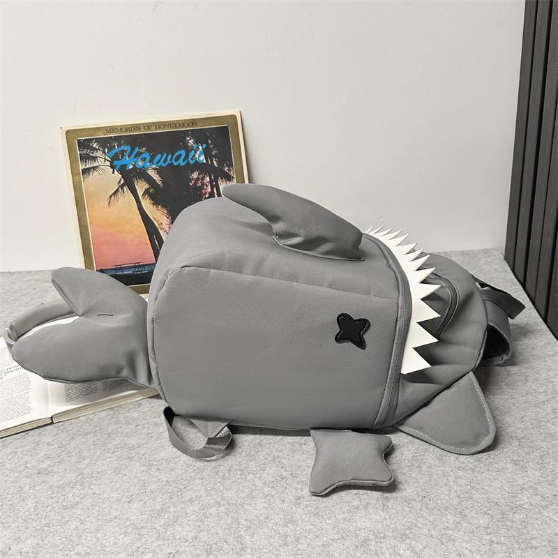 Cute Shark Shape Backpack - Unisex Cartoon Casual Backpack