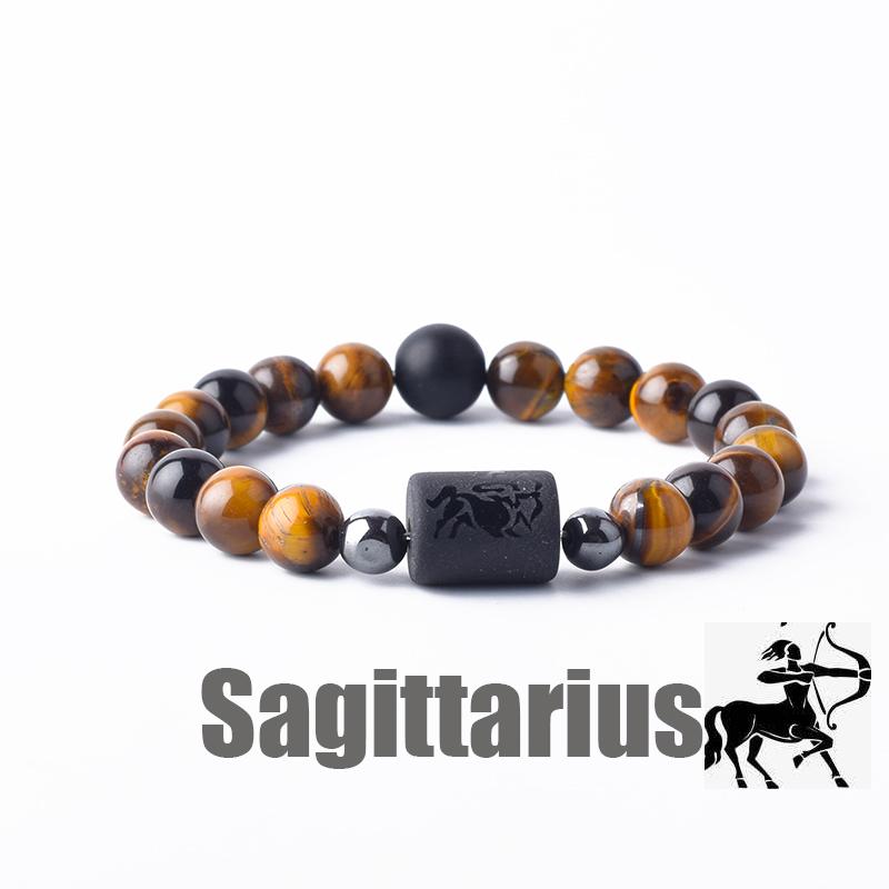Zodiac Sign Bracelet Homme 12 Constellation Bangles Men Gemini Virgo Leo Libra Bracelet Women Friendship Gift Bracelet on Hand