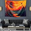 2D Sci-Fi Landscape Backdrop Mountain River with Planets and Dramatic Clouds Party Photo Background