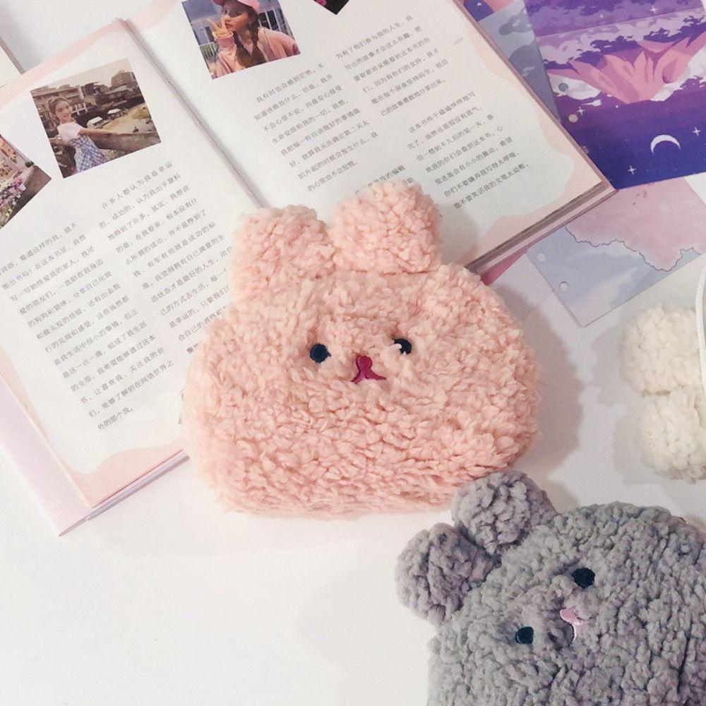 Plush Rabbit Animal Rabbit Money Bags Zipper Animal Zipper Bags  Children Gifts