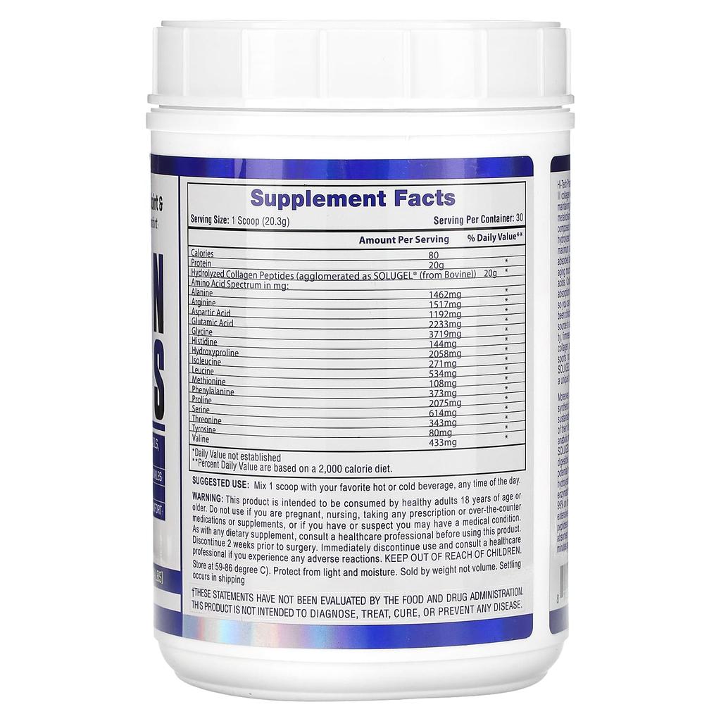 Collagen Peptide, 609G (1.34Lb)