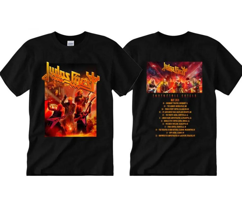 TOP Fashion Judas Priest039 Invincible Shield039 2024 Tour T-Shirt Double Sided Unisex T-Shirt L