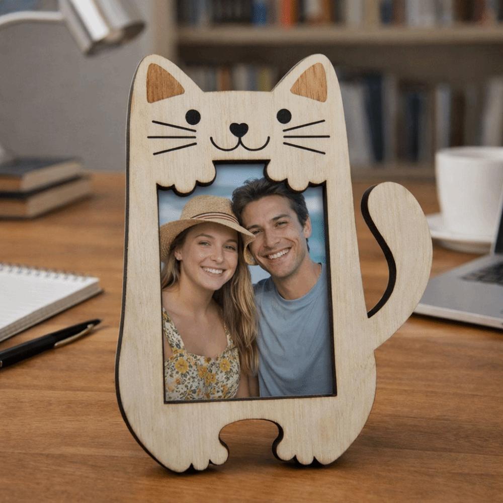 Cartoon Pet Photo Frame Wooden Poster Frame Picture Display Stand Photo Album Frame  Office Decor