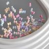 50Pcs Candy Color Bow Nail Art Parts Charms Mini Resin Ribbon Nail Rhinestones Diy Summer Nail Art Decor Accessories