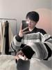 Men’s Trendy Korean Striped Knit Sweater – High-End, Versatile & Stylish