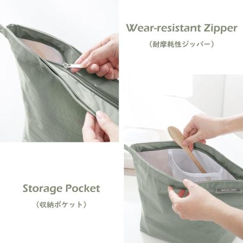 TRIWONDER Lunch Bag, Small, Plain, with Zipper, for Lunch Boxes (Blue)