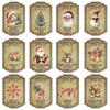 12pcs Elk Deer Bottle Gift Wrapping Tag Santa Wine Bottle Label  Bar