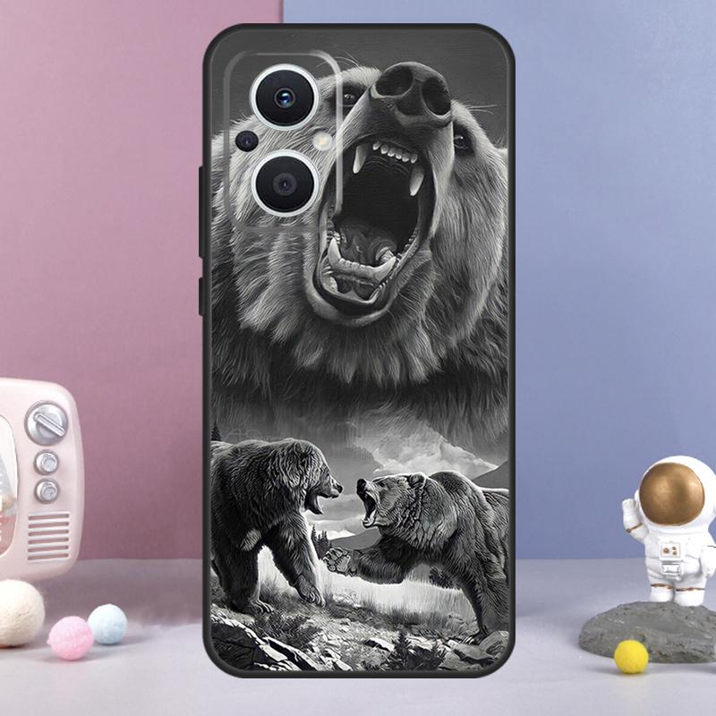 Cute Grizzly Bear Funda For OPPO Reno 13 F 11F 12F 14F 10 11 12 14 Pro 7 8 Lite OPPO Find X6 X5 X8 X9 Pro Case