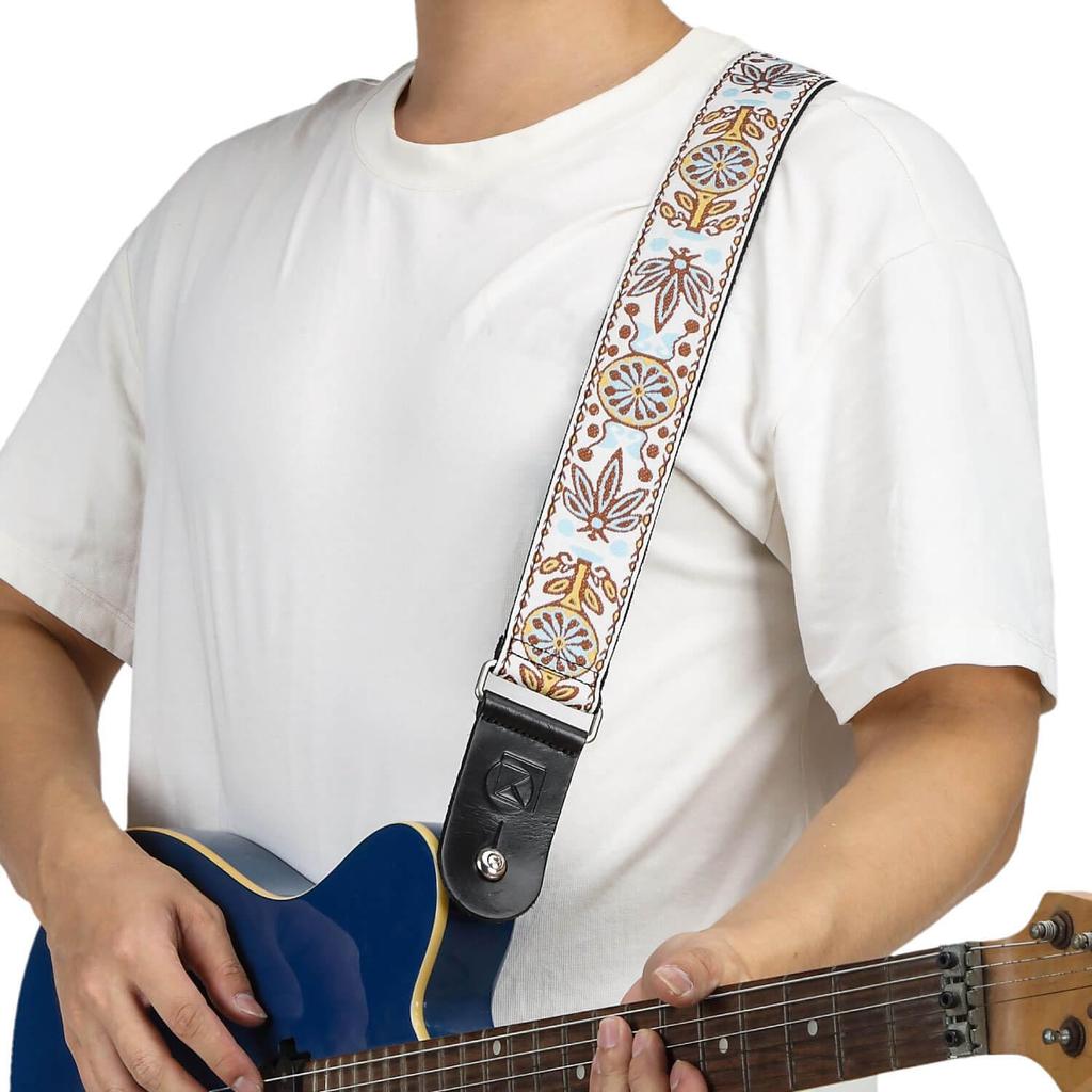 Kikutani KSTR-307 Guitar/Bass Strap, 50mm Wide, 950-1,620mm