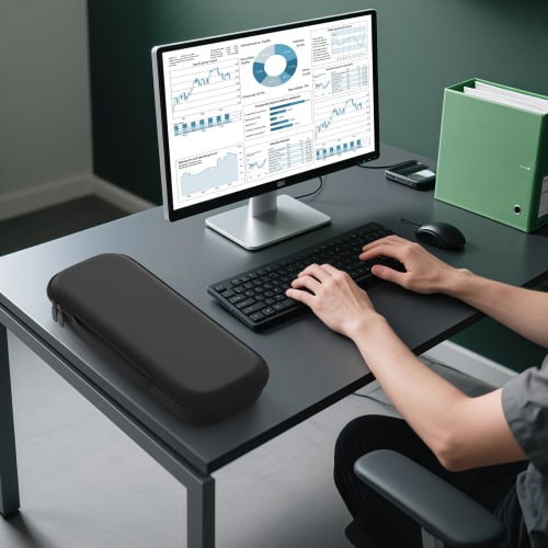 SUOKOMR Keyboard Storage Case C1HJ13/C1HK13 Black Hard Travel Case Computer Carrying Case Protective Storage Box Bag for Laptop Keyboard (Type B)