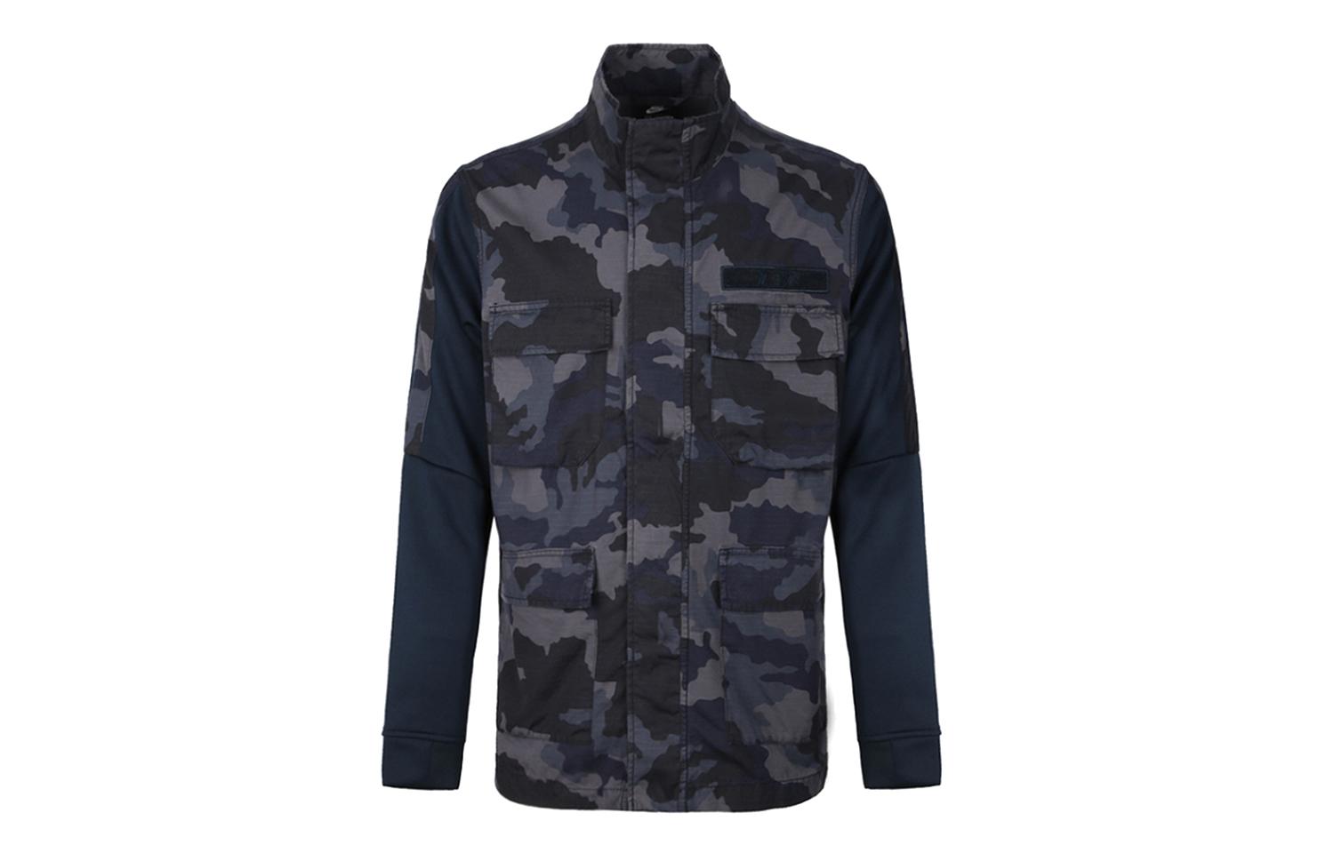 Nike Jackets Men s Camouflage Black Stand Collar Moderate Workwear 928622-475 L