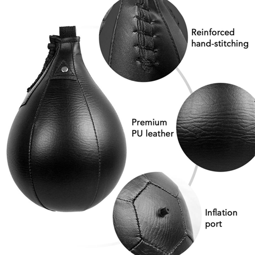 2pcs Pear Shaped Boxing Speed Bag Stitched Punching Trainer Portable Reaction Ball  Home Gym