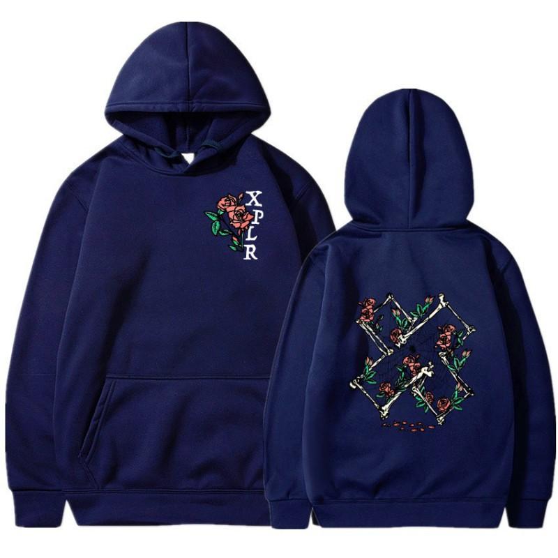 Couple Y2K Sam Colby XPLR Fleece Hoodie Streetwear Loose Fit Sweatshirt Youth