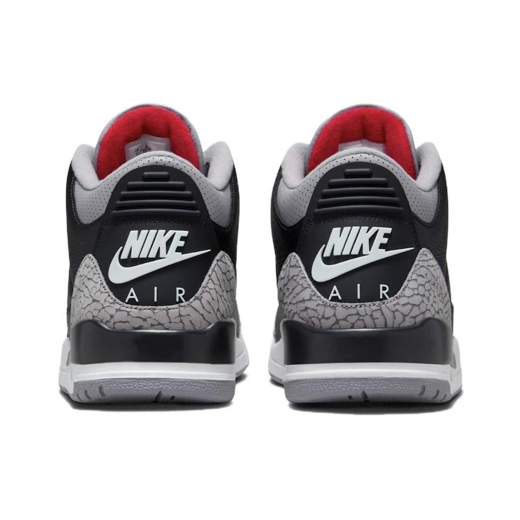 Air Jordan 3 Retro OG Black Cement 2024 Men Sneakers Fire-Red Cement-Grey Sail DN3707-010