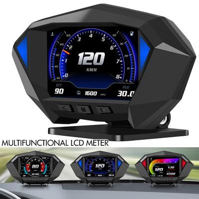 Universal GPS Digital LCD Car HUD Head-up Display Speedometer Altitude Speed Gauge Off-road Vehicle Slope Meter Car