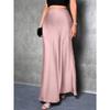 Fashion Elegant Loose Women Satin Skirts Spring and Summer New Simple Casual Office A-line Long Skirts Office Solid Color Women's Clothing