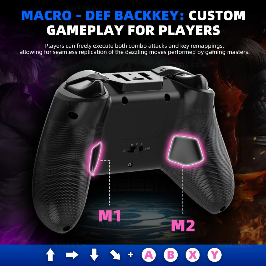 Manette de jeu sans fil G6 pour iOS Android PC Switch avec joystick à effet Hall et support pour téléphone