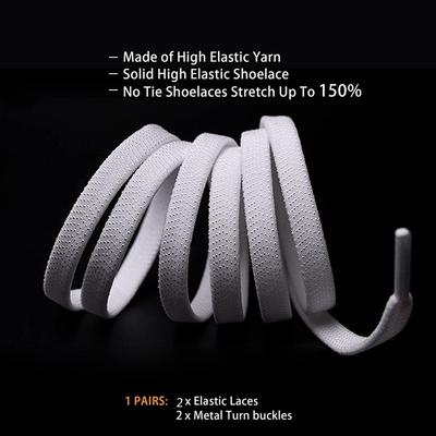 Elastic Laces Sneakers 8mm Wide Flat Rubber Bands Shoelaces Without Ties Adult Kids Tennis No Tie Shoe Laces Shoes Accessories