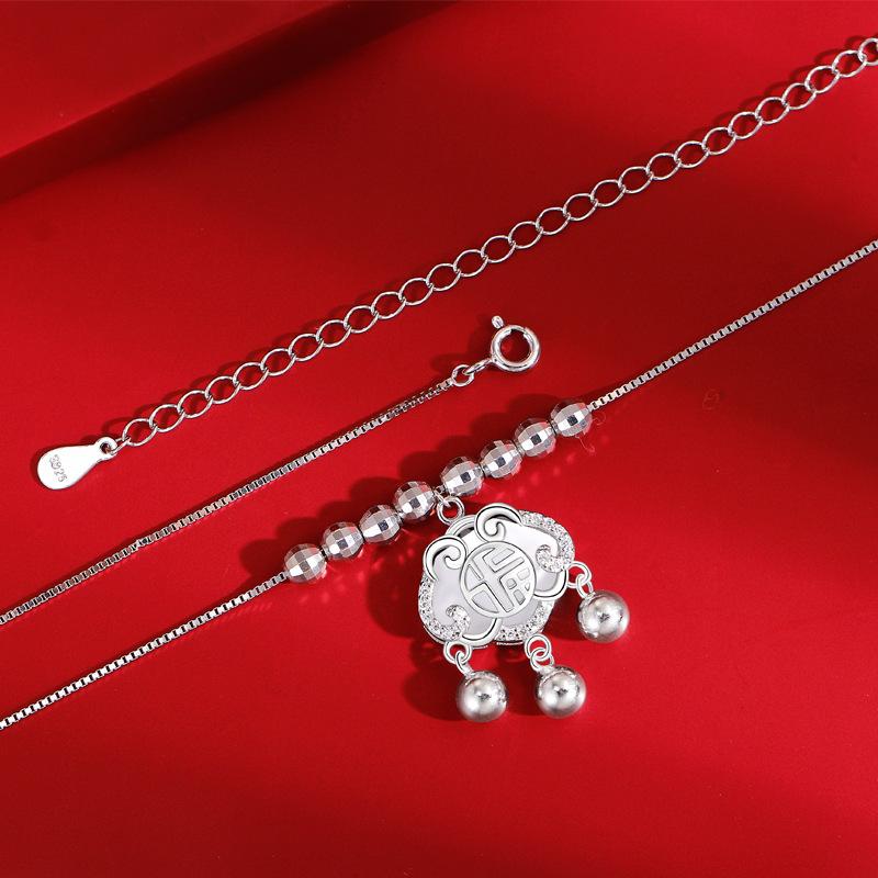 Safety Lock Necklace Femininity Premium Personality Lock Bag Versatile Simple Jewelry