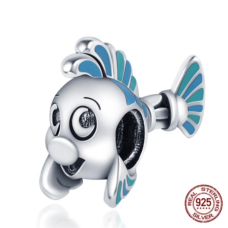 100% Genuine 925 Sterling Silver Ocean Collection Seashell Turtle and Heels Charm Beaded for Original  Bracelet Bracelet