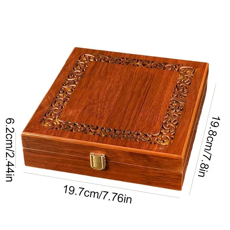 

Vintage Jewelry Storage Box Carved Classical Jewellery Perfume Wooden Storage Gift Boxes Handicraft Desktop Organizer Best Gift