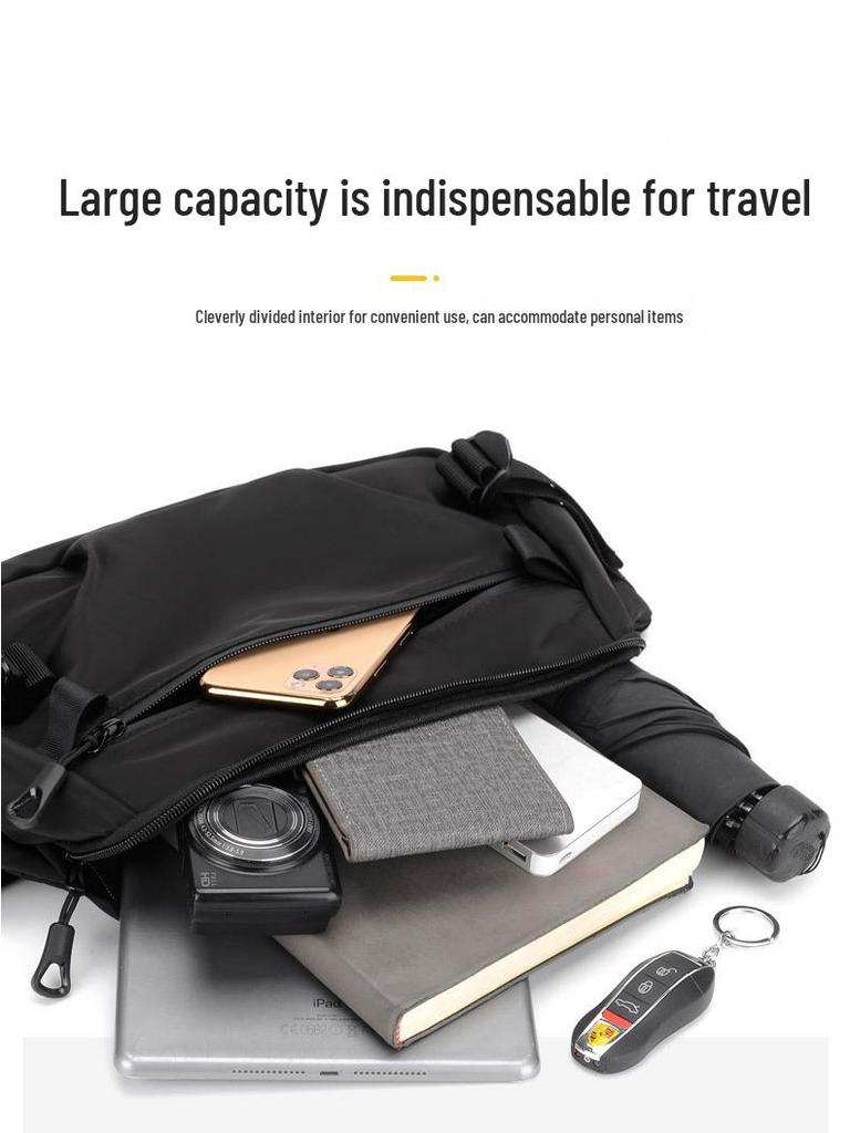 Korean Style Men's Chest & Waist Bag - Simple, Functional, Fashionable, and Spacious