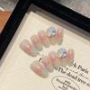 3D Colorful Handmade Fake Nails 10Pcs Rainbow Macchiato Design Manicure Art Accessories