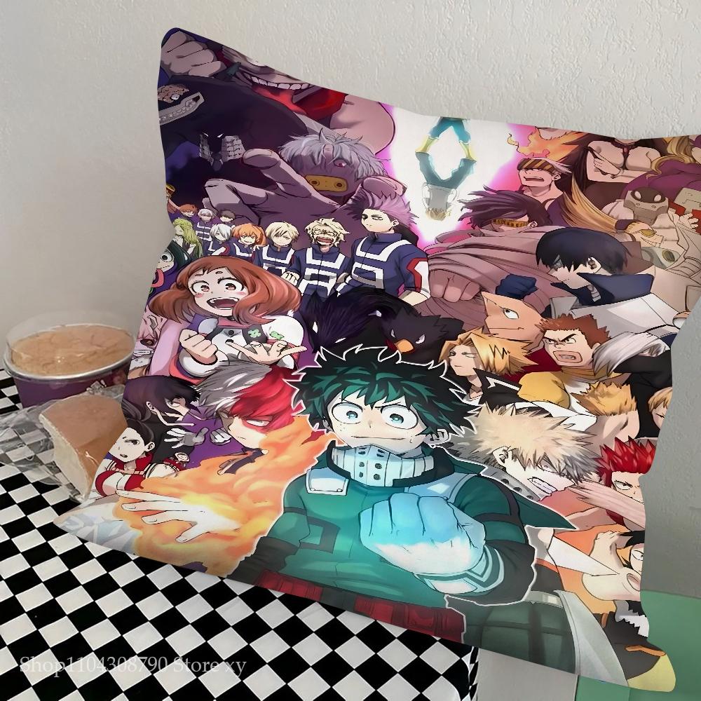 Anime My Hero Academia Pillow Case Square Pillow Bedroom Sofa Leisure Comfort Cushion Car Living Room Home Decoration