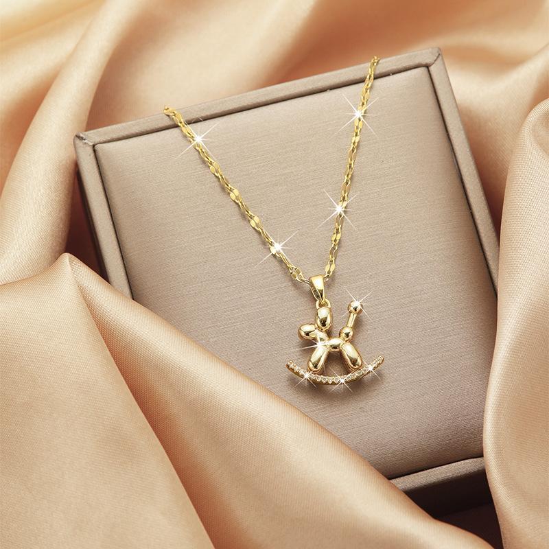 Titanstahl Halskette - Elegante Halskette für Damen - Herzförmiger Anhänger Zubehör
