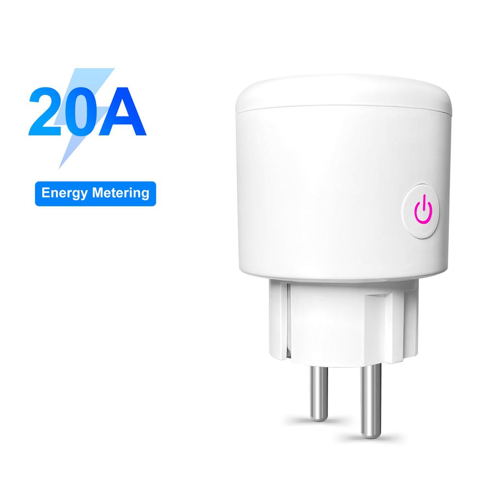 KT-PM09 APP/Voice Control Smart WiFi Plug 20A 4200W Wireless Home Outlet Socket with Power Monitor Function