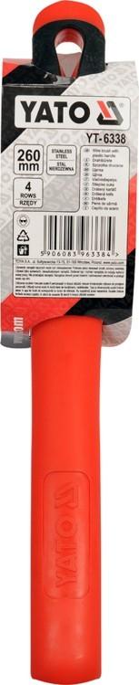 Wire brush, stainless steel wire, 4 rows, plastic handle YT-6338 YATO