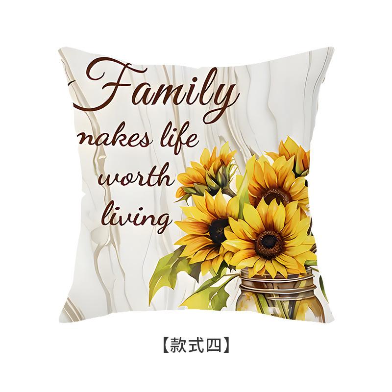 

Наволочка Подсолнух, Комбинация Домашней Подушки для Дивана, Цветовая Система, Персонализированная Подушка, Современная и Простая 45*45cm
