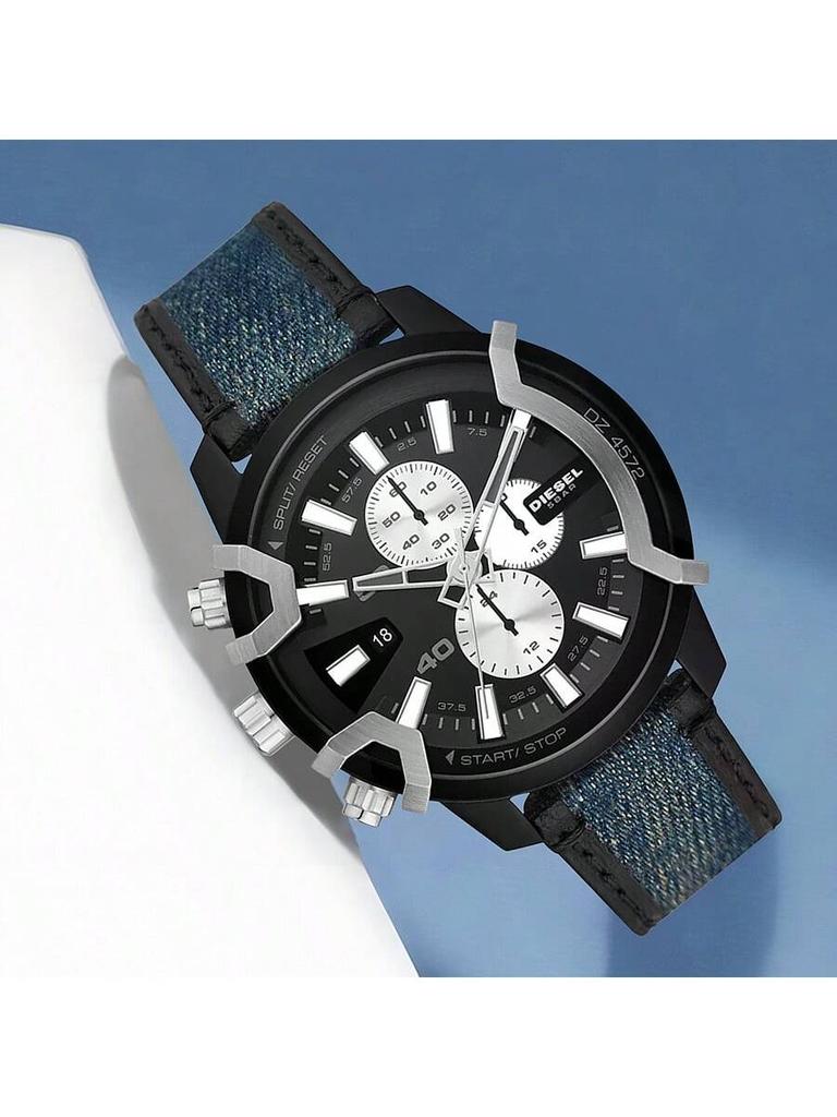Diesel Griffed Kronograf Erkek Saati – 48 mm Güneş Işığı Kadran Kronograf Alt Kadranları, Tarih Göstergesi, Paslanmaz Çelik Kasa ve Bilezik ile – DZ4572