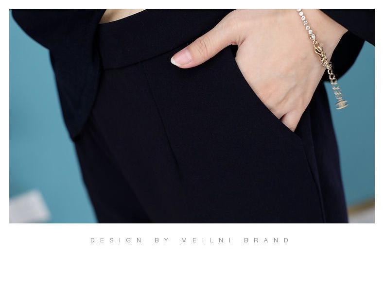 New Spring 2026 Fashion: Women's Stylish Two-Piece Suit - Elegant, Age-Defying Goddess Style Pants Set for the Professional Woman.
