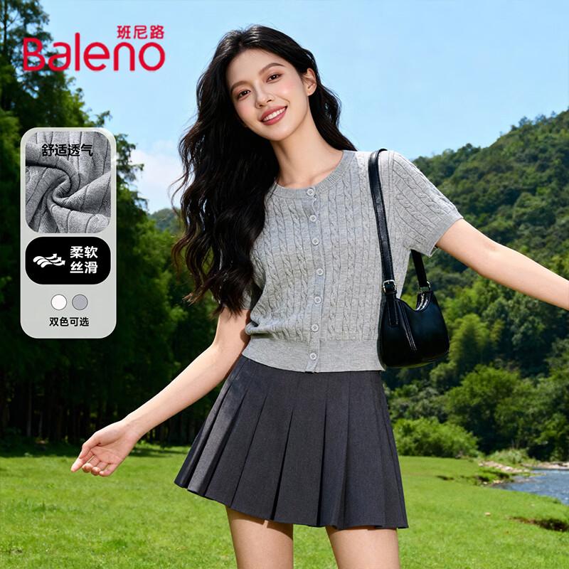 Baleno Women's Cable Knit Short Sleeve Top