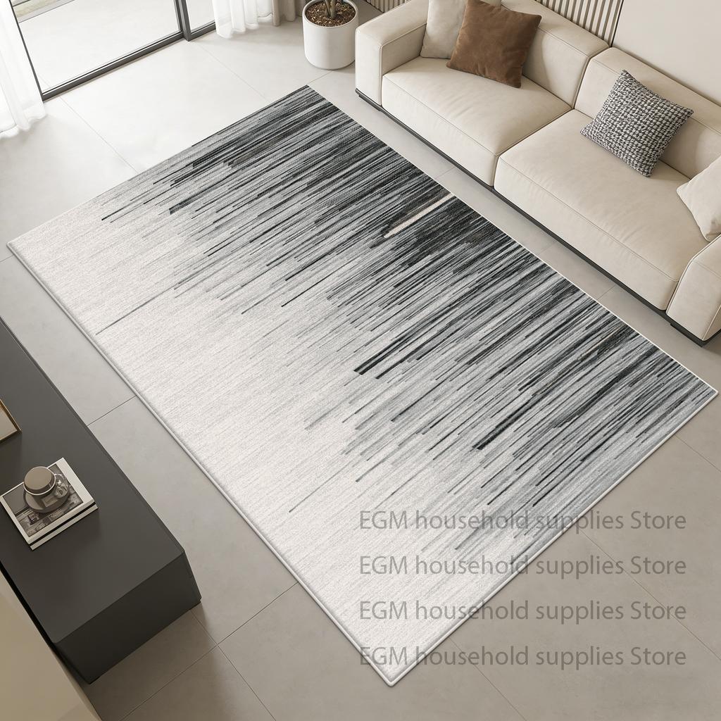 Modern Gray Minimalist Soft Rug Gradient Style Living Room Decoration Carpet Easy Clean Non-slip Big Size Floor Mat Bedside