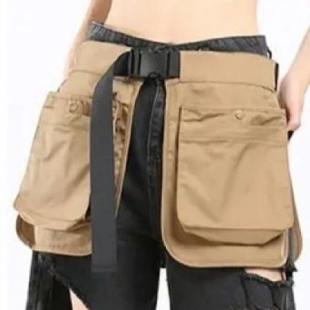 Multi-functional Waist Pack Black Fanny Pack Tool Pouch Apron Belt Bag  Camping