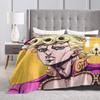 Anime JOJO HD ART  Blankets Soft Warm Flannel Throw Blanket Plush for Bed Living Room Picnic Travel Home Sofa