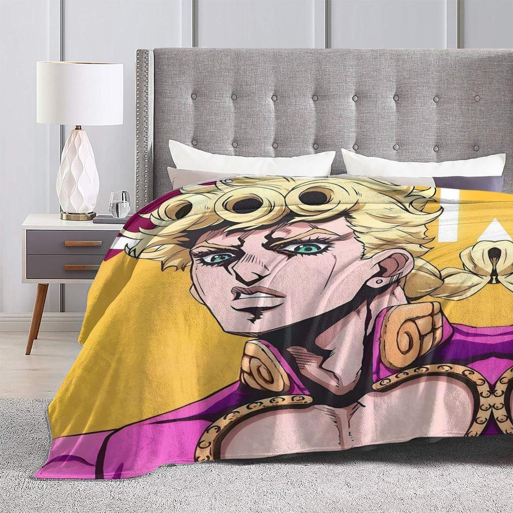 Anime JOJO HD ART  Blankets Soft Warm Flannel Throw Blanket Plush for Bed Living Room Picnic Travel Home Sofa