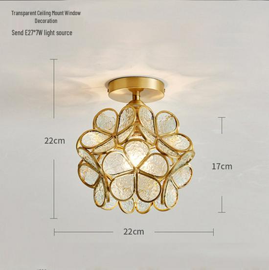 Postmodern Japanese Nordic Petal Chandelier - Luxury Copper Bedroom & Living Room Lamp