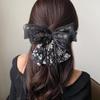 Korean Polka Dot Bow Claw Hair Clip - High-End Cloud Bubble Design for Women